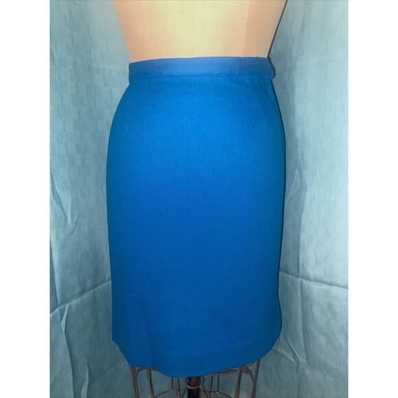 Vtg Brooks Brothers Women's Straight Pencil Skirt Small (25” Waist) Blue - Picture 1 of 8